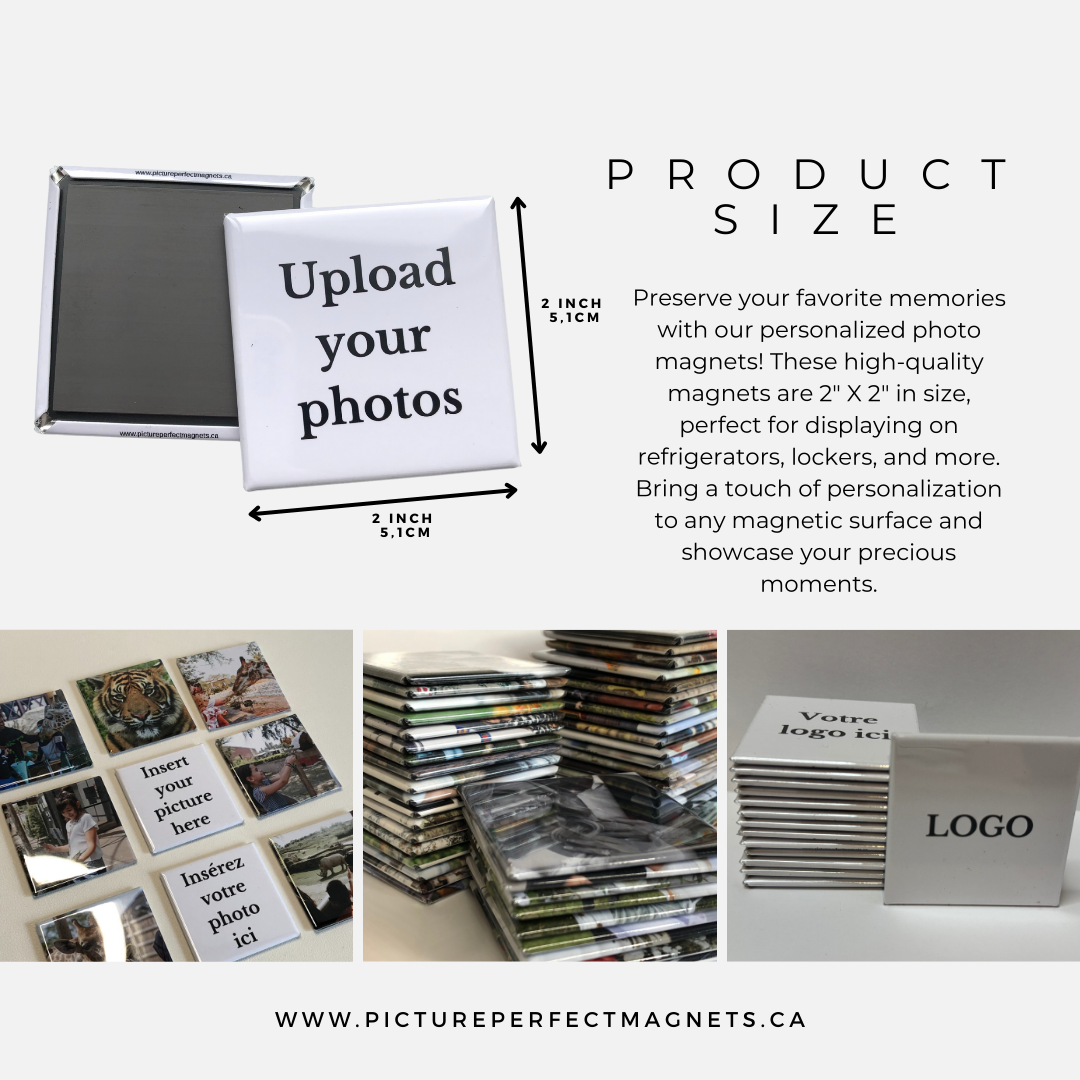 9 custom Photo Magnets (Square 2 X 2)